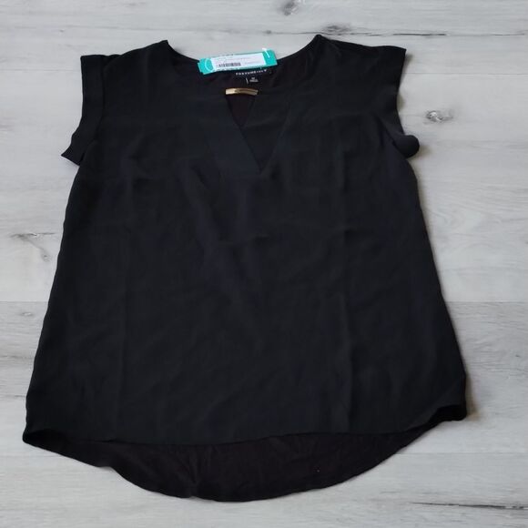 Fortune + ivy Catenia Hardware Detail Blouse black stitch fix size XS NWT - Picture 4 of 5